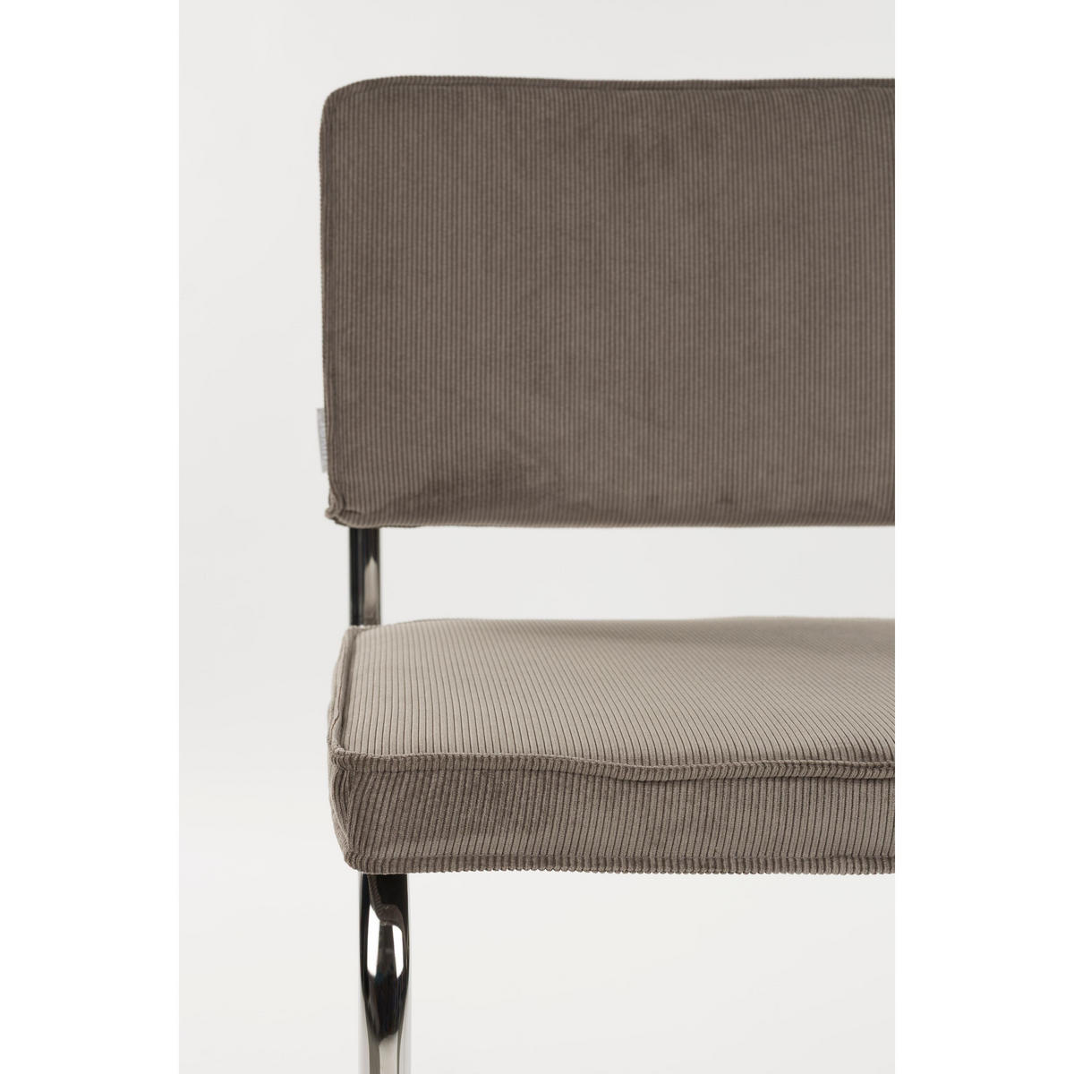 ESSZIMMERSTUHL Ridge Kink Rib Grau - 2 er Set - Dunkelgrau, Textil (48/85/50cm) - Zuiver