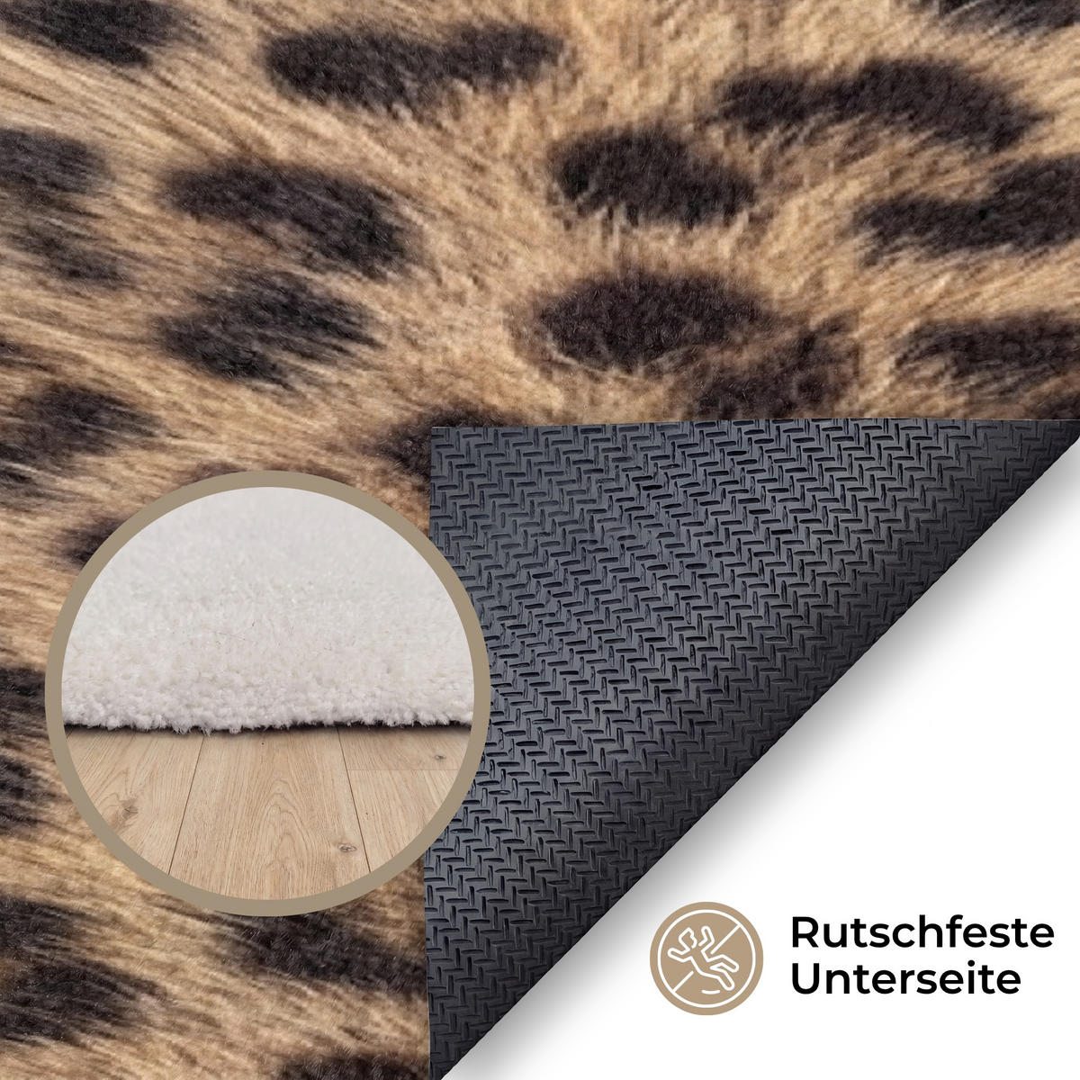 KOBERCE - Leopard - Kabát - Klasický - Hnedý - 90x150 cm - hnedá, textil/plast (90/0.4cm) - OnlyWow