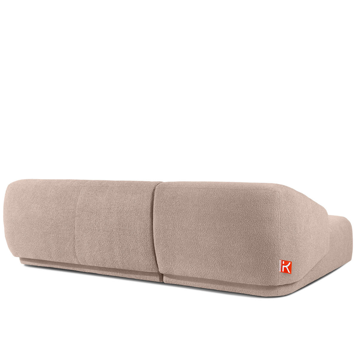 ECKSOFA LINKS VIRA, Rosa, Bouclé - Pink/Schwarz, Holz/Holzwerkstoff (300/160cm) - KONSIMO®