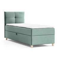 BOXBETT Candy Mini - 100x200 - grün (Soro 34, Chenille) - Beige/Grün, Holz/Holzwerkstoff (100/200cm) - Sofnet