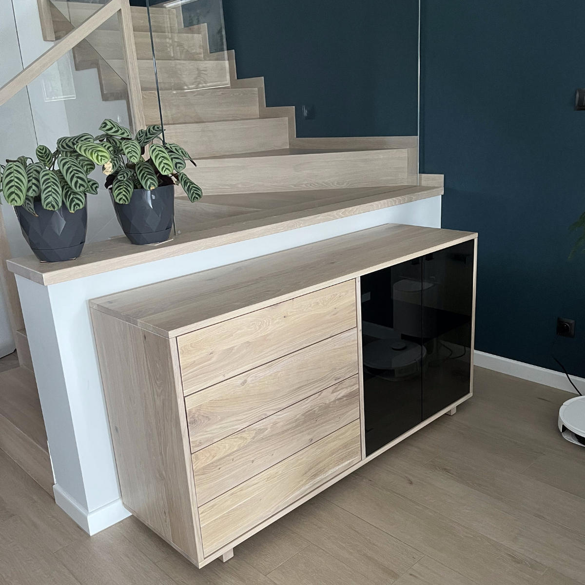 KOMMODE mit Schubladen aus Eichenholz BERGEN I - Eichefarben, Holz (150/80/45cm) - Rawood Furniture