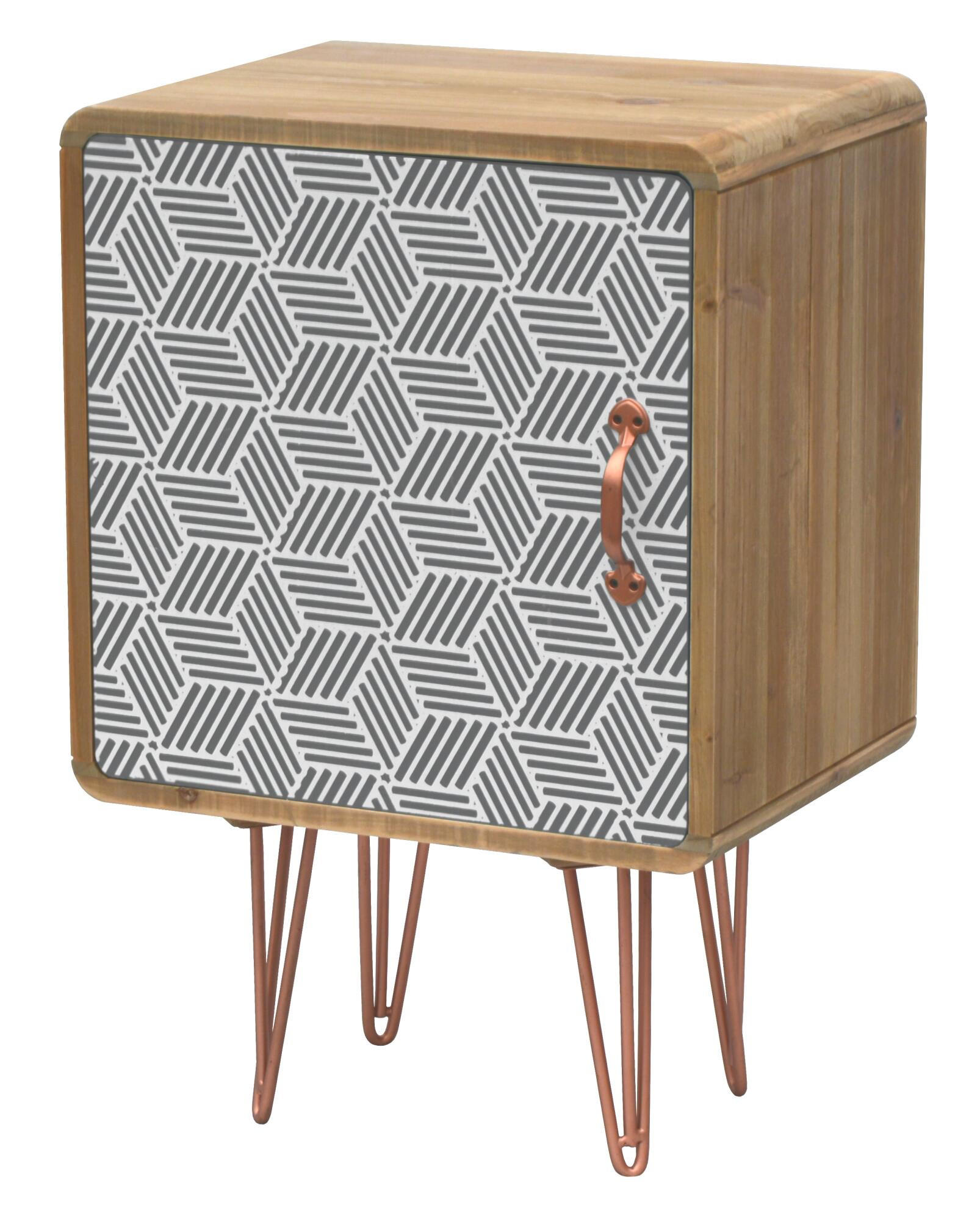 NACHTTISCH PORTOFINO Beige 40x30x60 cm - Beige, Holz (40/60/30cm) - FURNLUX