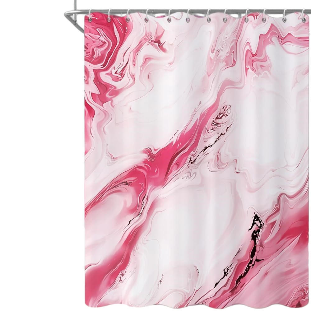 DUSCHVORHANG Aquarell Marmor 180 x 180 cm - Pink, Textil (180/180cm) - Kaket