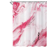 DUSCHVORHANG Aquarell Marmor 180 x 180 cm - Pink, Textil (180/180cm) - Kaket