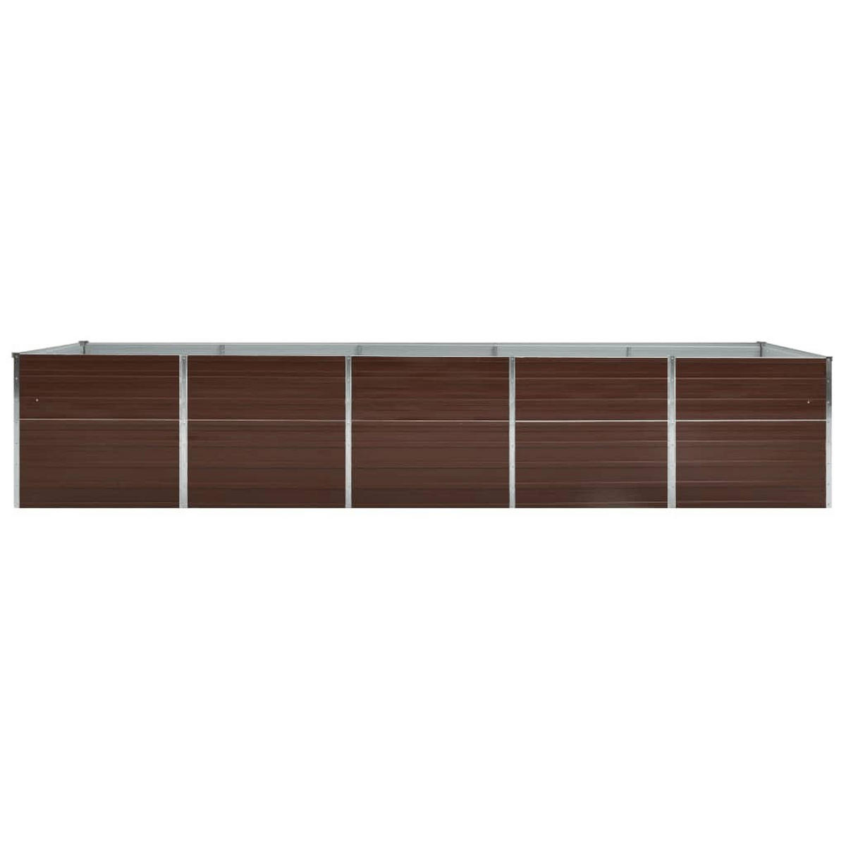 GARTEN-HOCHBEET Verzinkter Stahl 400/80/77 Cm Braun - Braun, Metall (80/77/400cm) - vidaXL