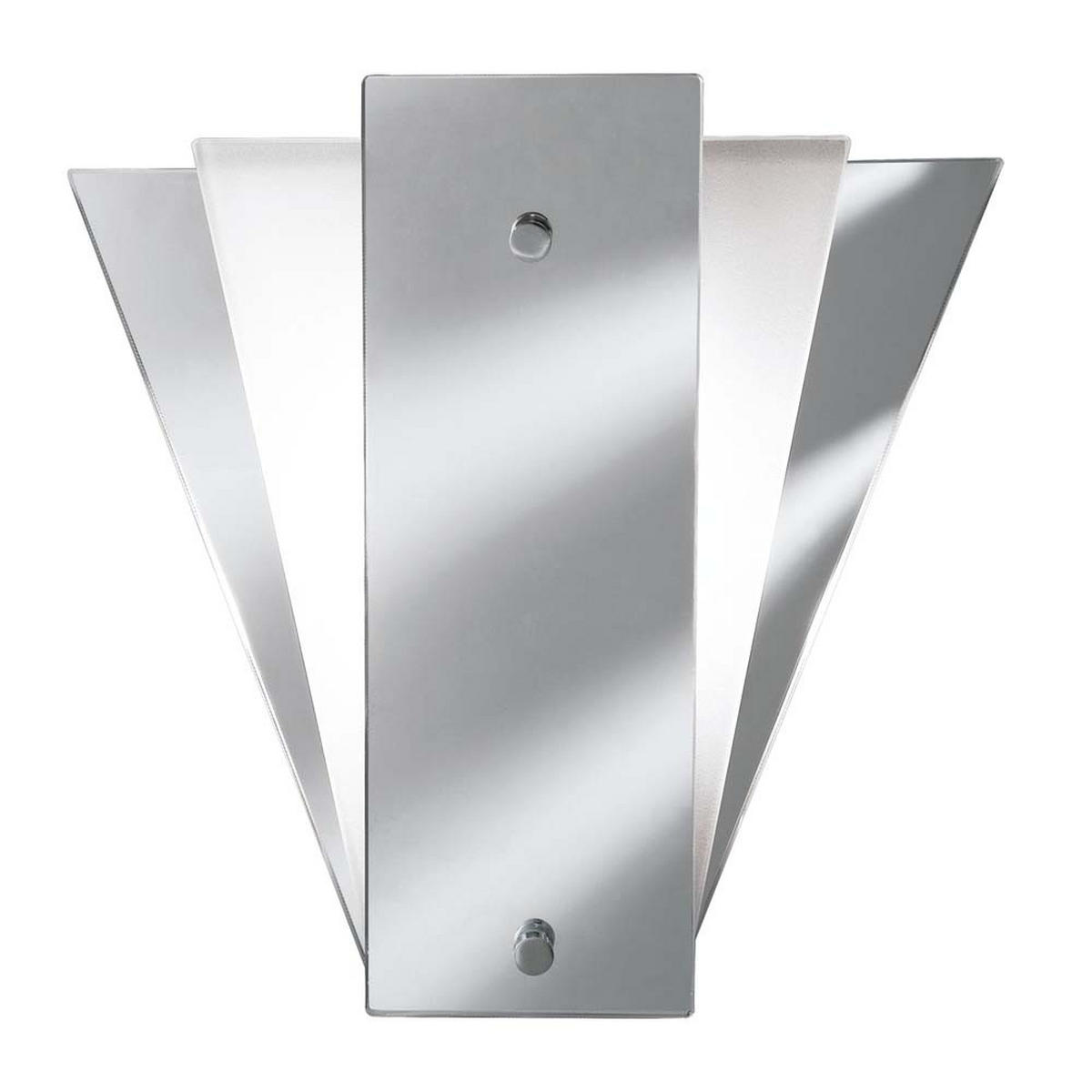 WANDLEUCHTE WALL Spiegel Silber - Silberfarben, Glas (27/25.7/7cm)