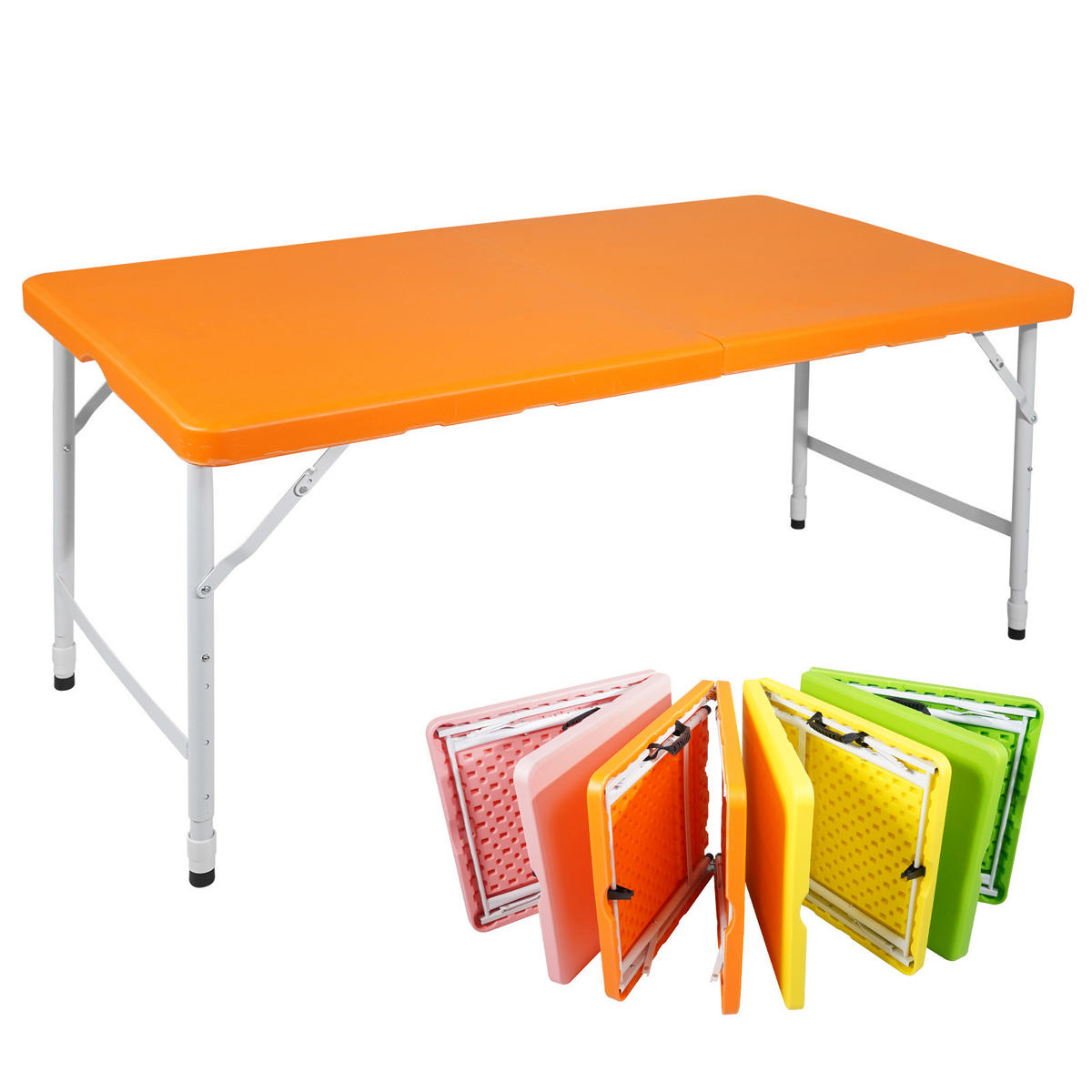 KLAPPTISCH 125 cm Orange - Orange, Kunststoff (125/61/74cm) - ComfortXL