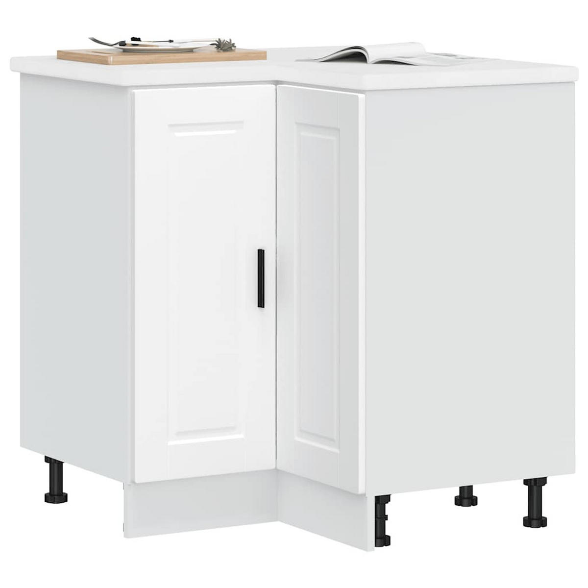 KÜCHEN-ECKUNTERSCHRANK Porto Weiss Holzwerkstoff - Weiß, Holzwerkstoff (75.5/81.5/75.5cm) - vidaXL
