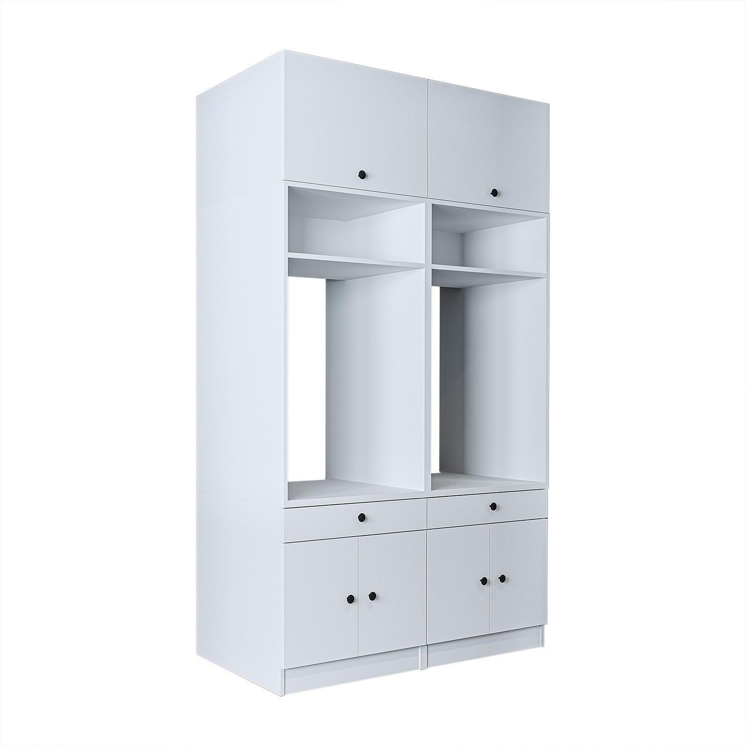 WASCHMASCHINENSCHRANK Serie 1 134cm Breit, 230cm Hoch - Weiß, Holzwerkstoff (134/230/67cm)