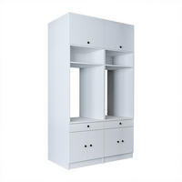 WASCHMASCHINENSCHRANK Serie 1 134cm Breit, 230cm Hoch - Weiß, Holzwerkstoff (134/230/67cm)