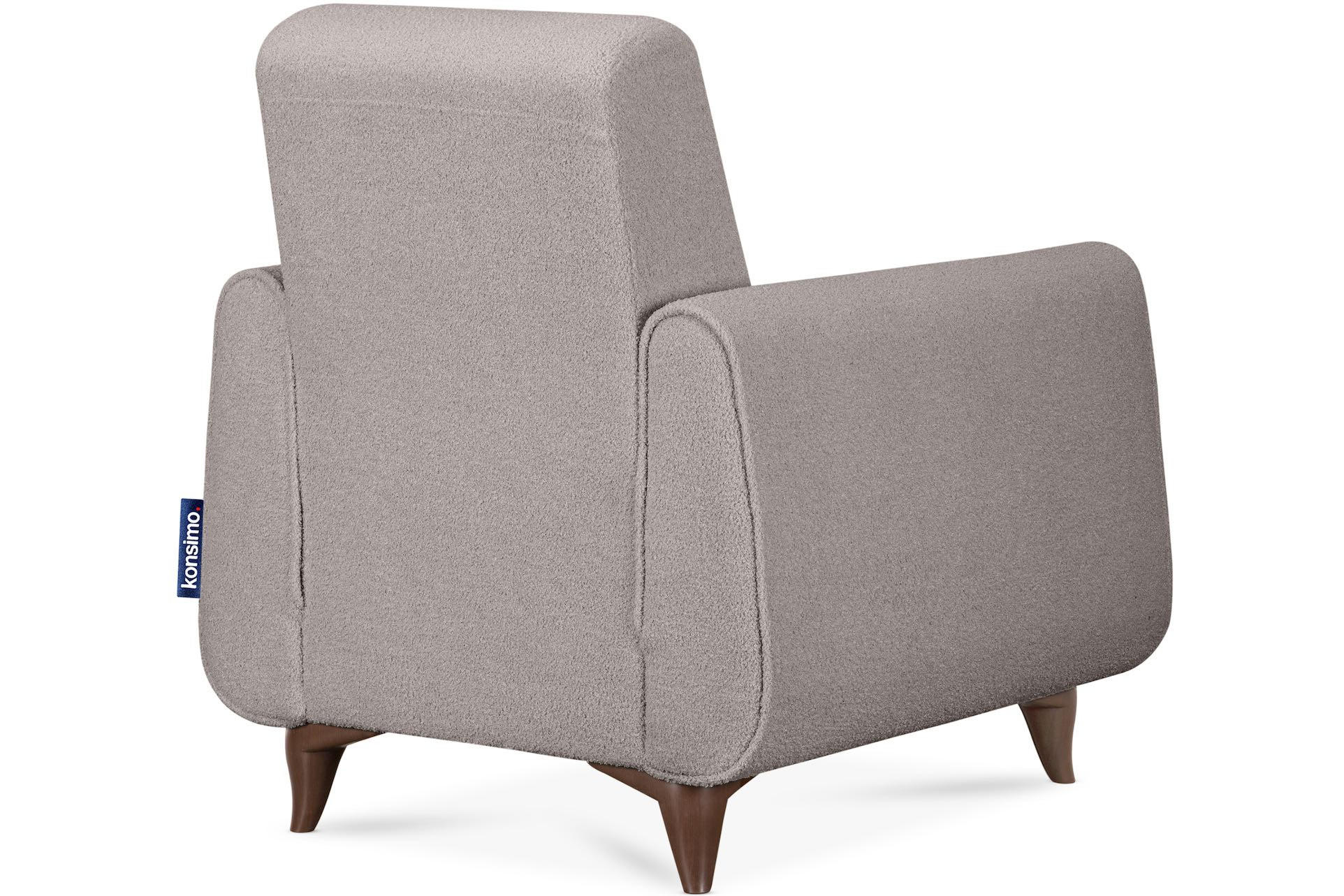 SESSEL GUSTAVO mit Armlehnen, grau - Braun/Grau, Holz/Holzwerkstoff (83/95/92cm) - KONSIMO®