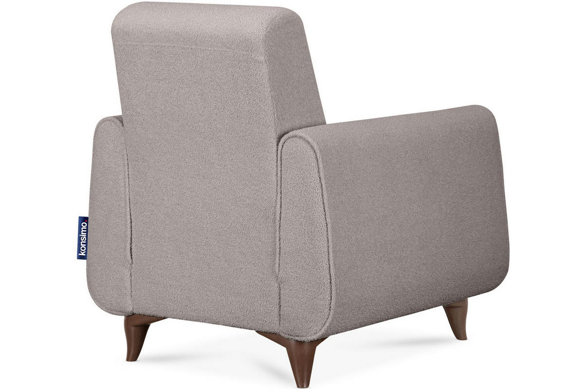 SESSEL GUSTAVO mit Armlehnen, grau - Braun/Grau, Holz/Holzwerkstoff (83/95/92cm) - KONSIMO®
