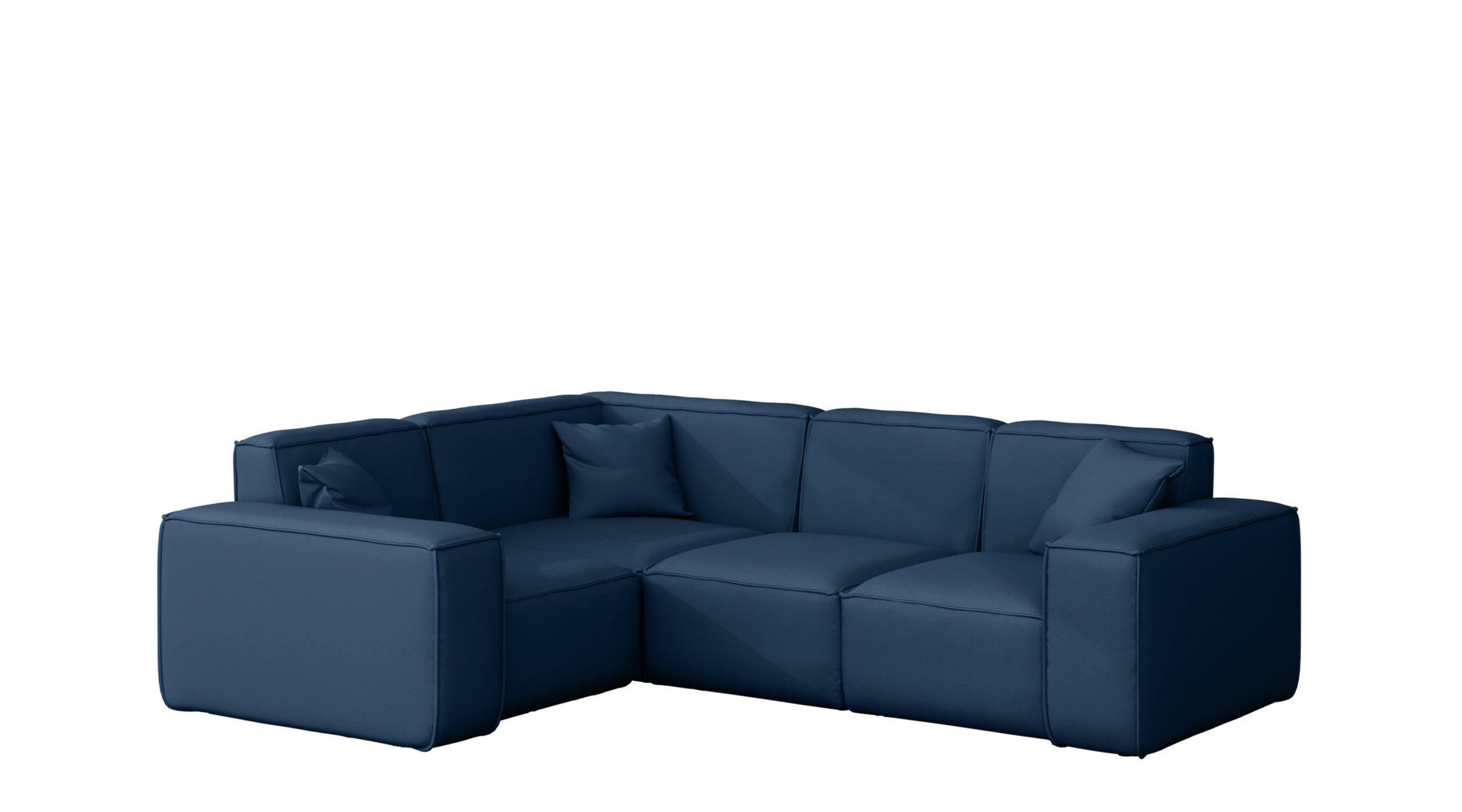 GARTENECKSOFA L-form MALIBU Stoff Odyssey Marineblau Links - Blau, Holz (181/73/246cm) - Kaiser Möbel