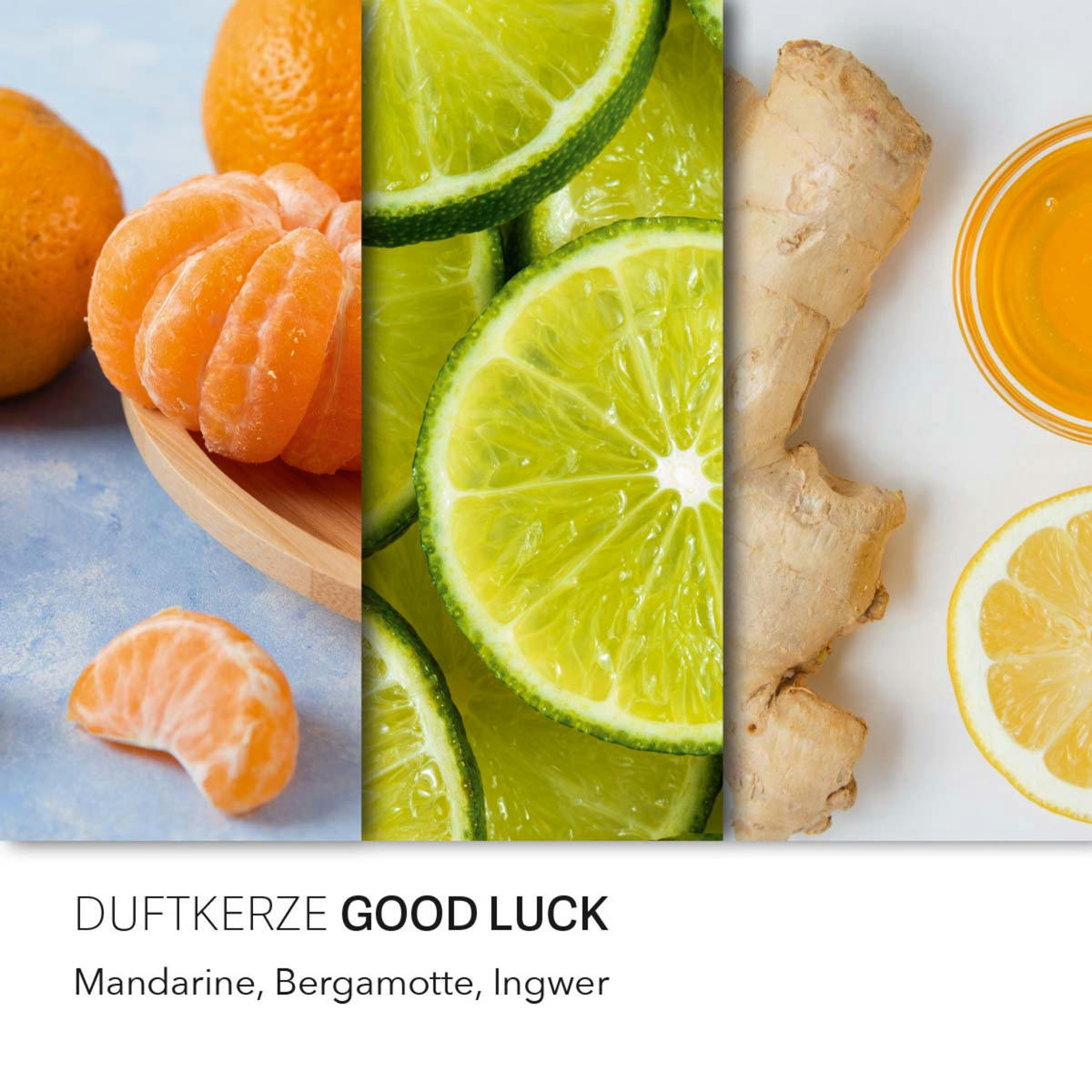 DUFTKERZE Peanuts™ - Grün, Glas/Naturmaterialen (11.5cm)