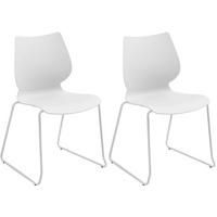 STUHL 2 Kunststoff Weiß - Weiß, Kunststoff/Metall (47/86/50cm) - CLP