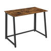 SCHREIBTISCH in rustikal mix schwarz - Braun, Holzwerkstoff (80/40/75cm) - Home Collective