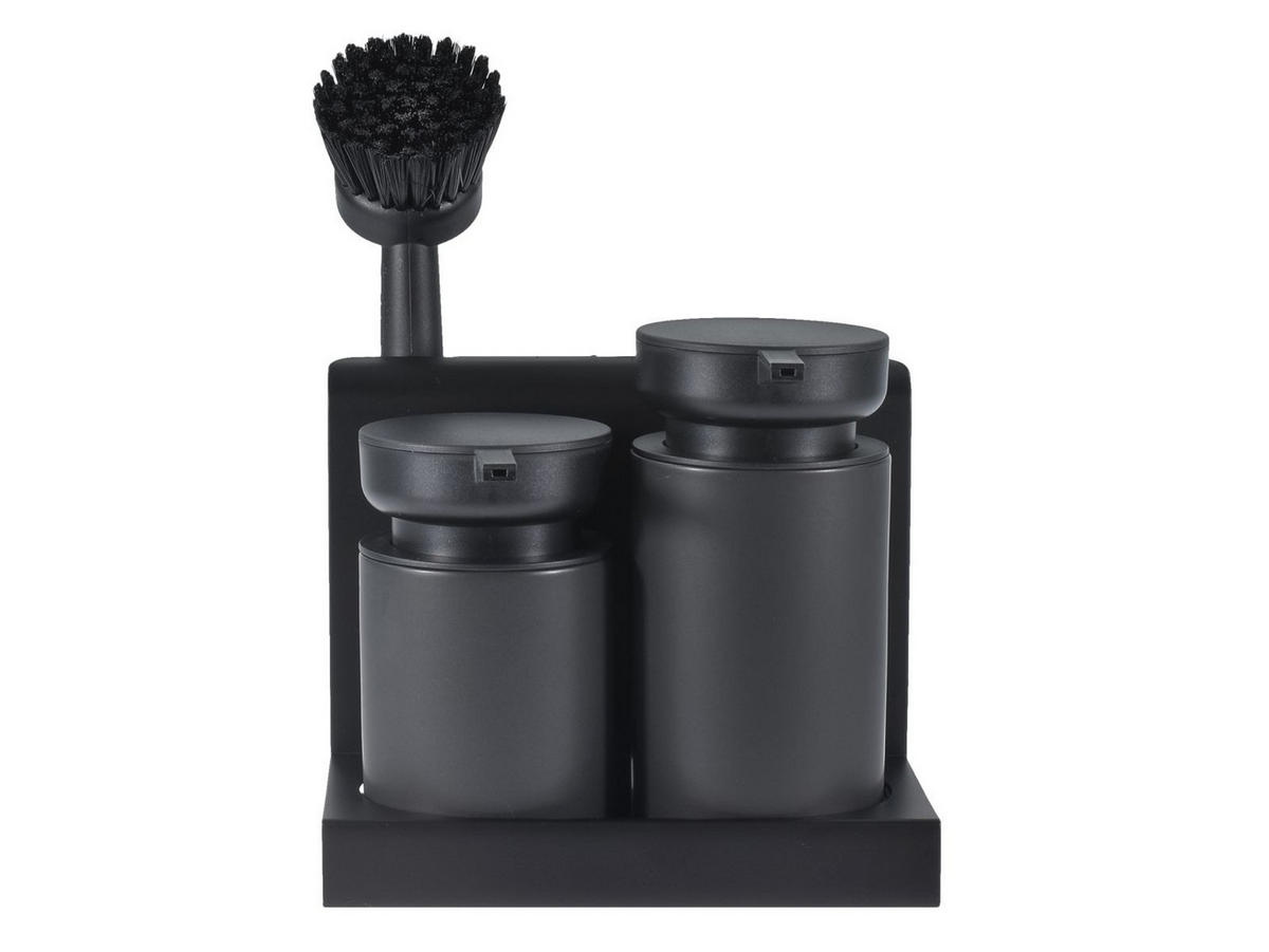 GESCHIRRSPÜLSET Diish schwarz (5-teilig) - Schwarz, Metall (12/26/18cm) - Zone Denmark