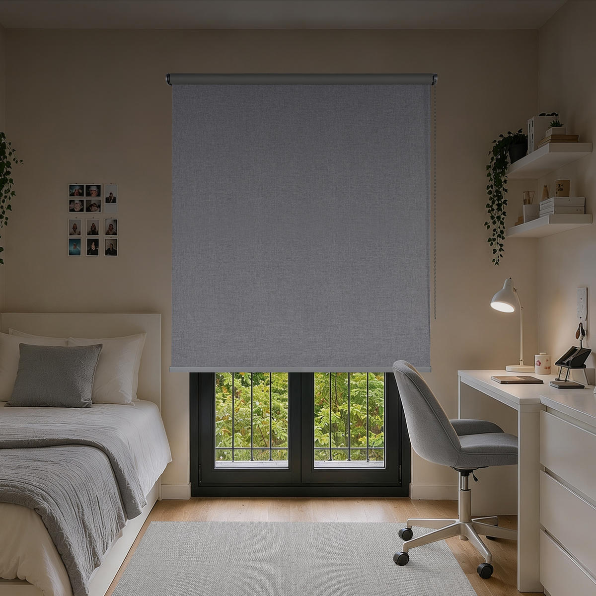 VERDUNKELUNGSROLLO Grau 60x180 cm - Grau, Kunststoff (60/180cm) - STORESDECO