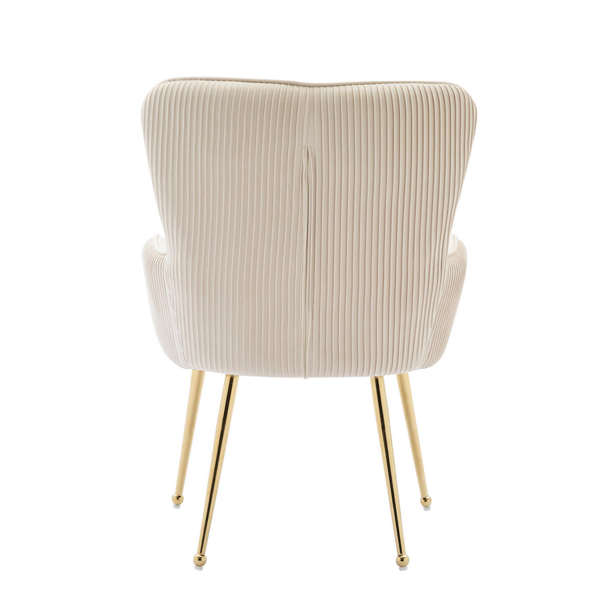 ESSZIMMERSTUHL 4er-Set mit Armlehnen Samt Beige/Gold - Beige, Metall (47.5/83/57.1cm) - Meubliv