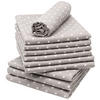 SPUCKTÜCHER, 10er-Set, 80x80 cm, 100% Baumwolle, Grau - Grau, Textil (80/80cm) - Zollner