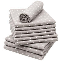 SPUCKTÜCHER, 10er-Set, 80x80 cm, 100% Baumwolle, Grau - Grau, Textil (80/80cm) - Zollner