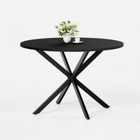 ESSTISCH rund 120 cm Schwarz - Schwarz, Metall (120/120/78cm) - Meubliv