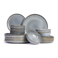 GESCHIRRSET Serviesset Saisons Denim 18-teilig - Blau, Keramik (2/2/1cm)