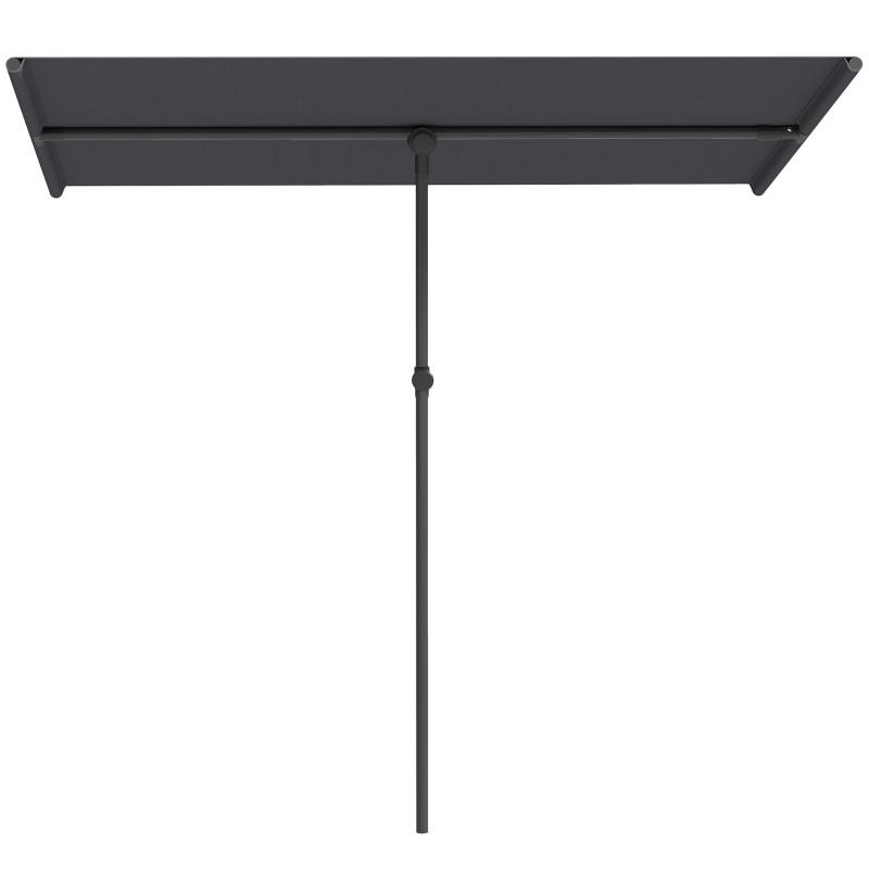SONNENSCHIRM Höhenverstellbarer Gartenschirm Dunkelgrau - Grau, Metall (150/205cm) - ComfortXL