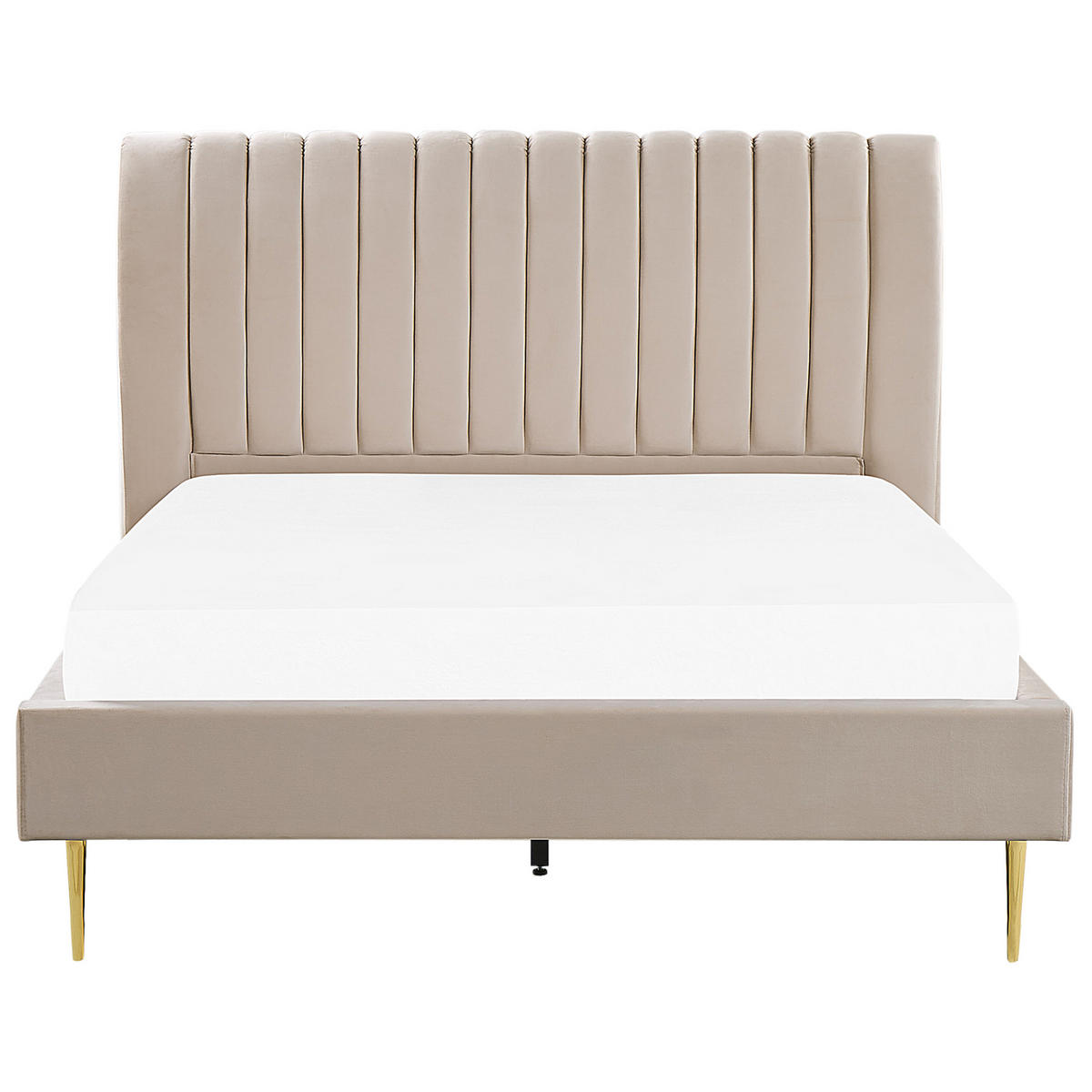 POLSTERBETT 160/200cm Sandbeige Marville - Beige, Textil (160/200cm) - Beliani