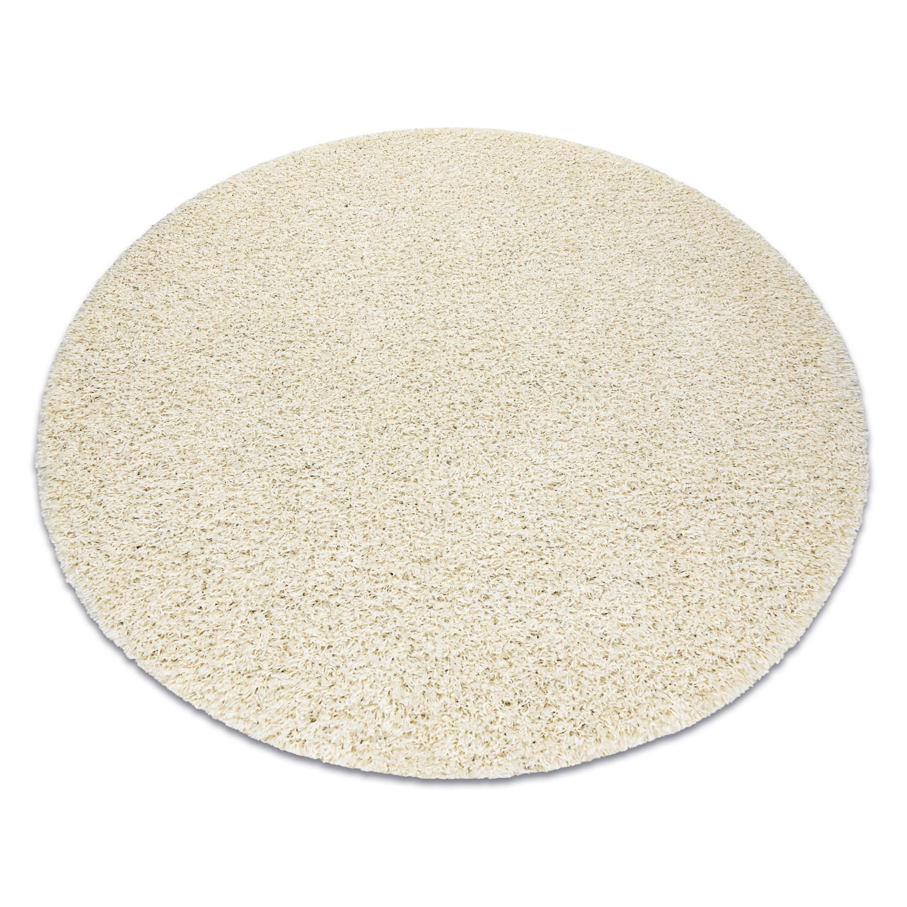 rugsX KULATÝ koberec SOFFI shaggy 5cm krém 120 cm
