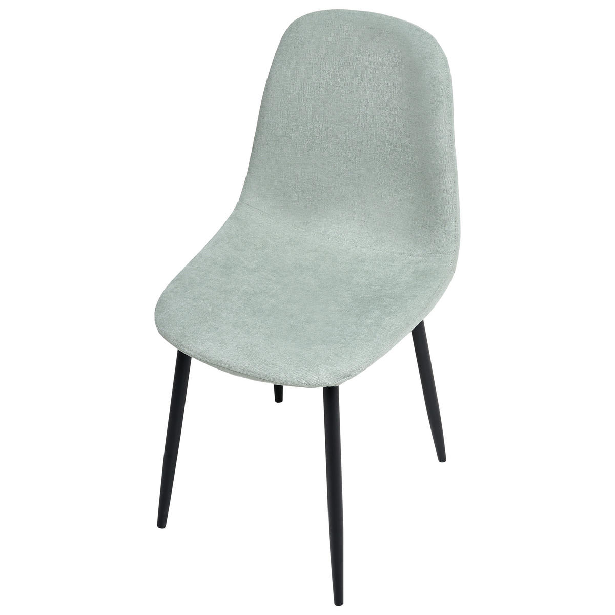 ESSZIMMERSTUHL 4er-Set Hellgrün Crandall - Schwarz/Hellgrün, Textil (44/87/53cm) - Beliani