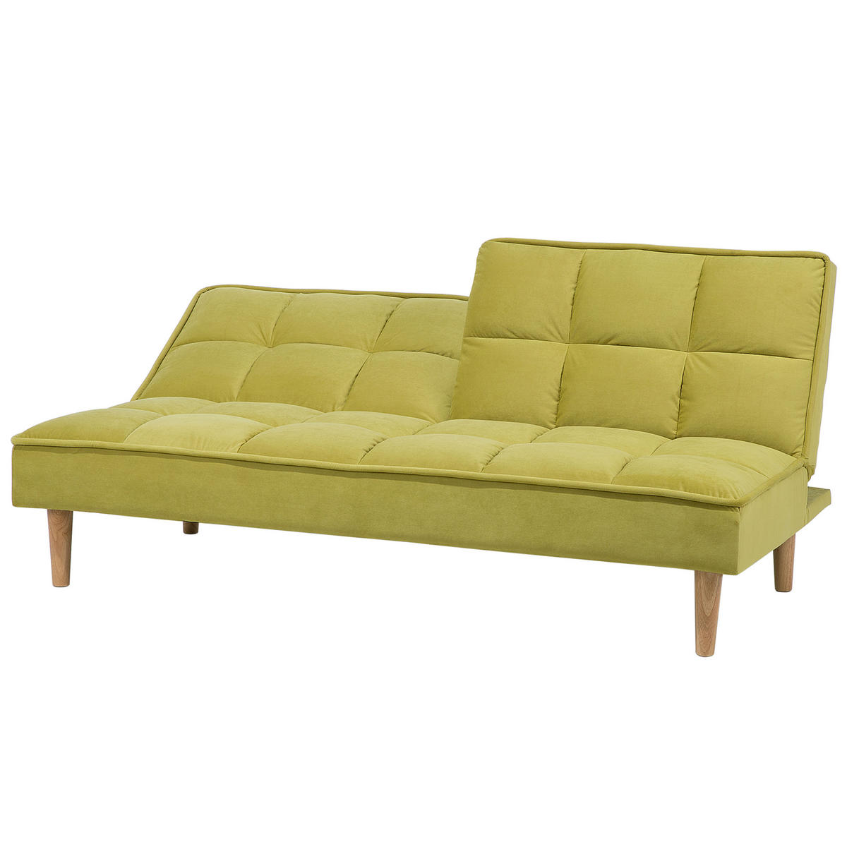 3-SITZER-SCHLAFSOFA Polyester Grün Siljan - Olivgrün, Textil (177/80/80cm) - Beliani