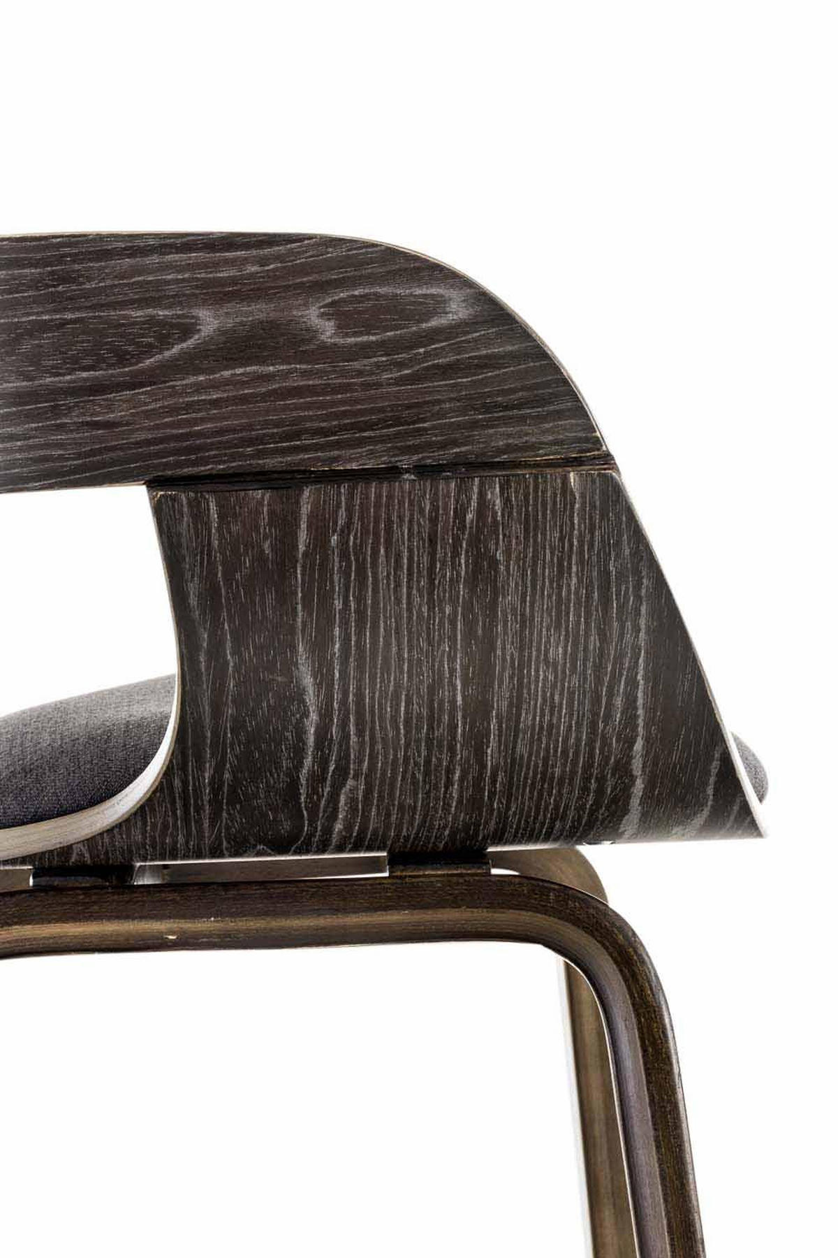 ARMLEHNENSTUHL Stoff Grau/Dunkelgrau - Dunkelgrau/Grau, Holz/Textil (49/73/46cm) - CLP