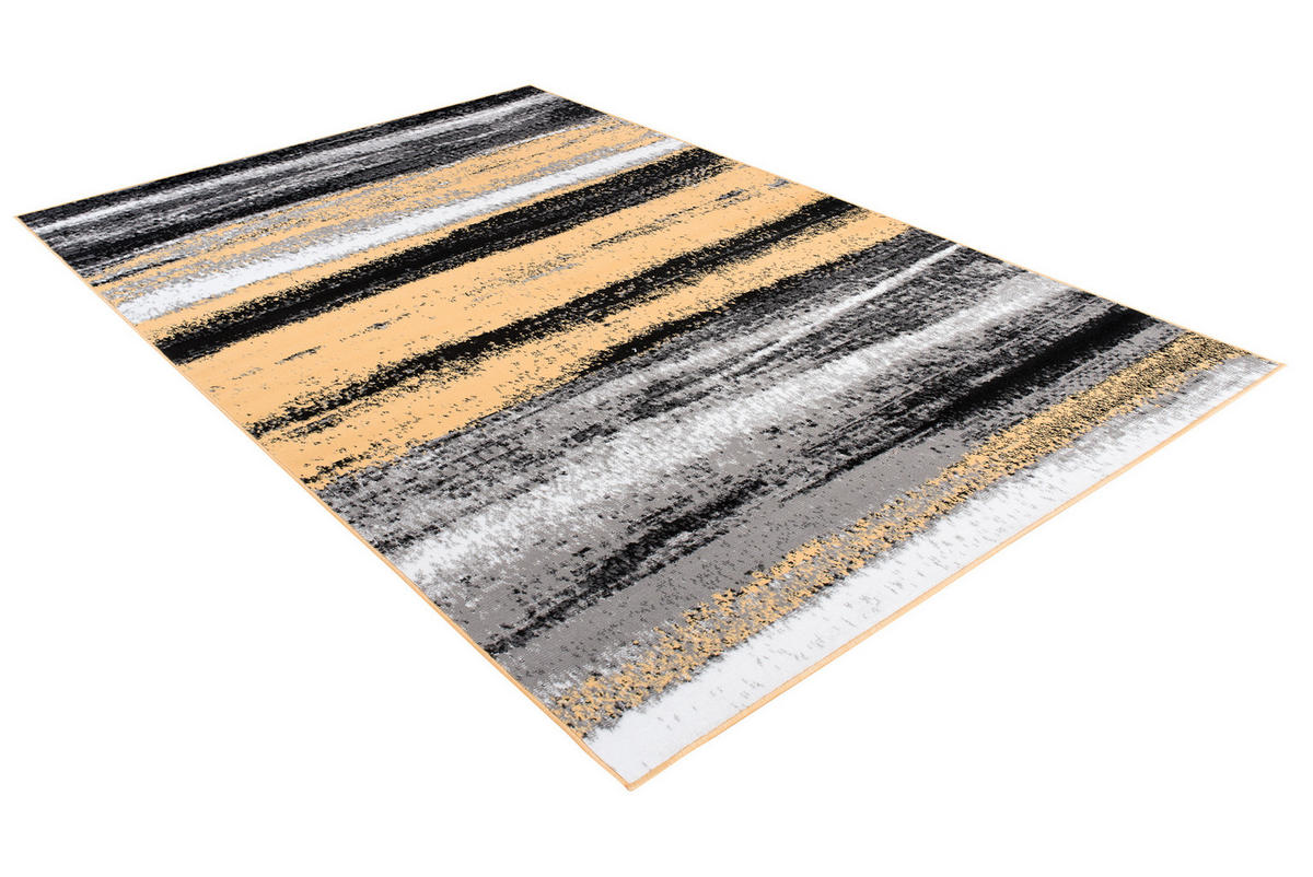 TEPPICH MAYA Gelb Meliert Streifen Verwischt 160/220 cm - Gelb, Textil (160/220cm) - Tapiso