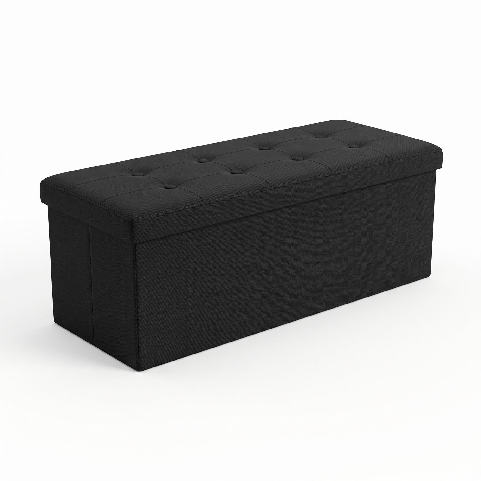 HOCKER mit Stauraum 110/38/38 cm - Schwarz, Textil (38/38/110cm) - SCENA LIVING