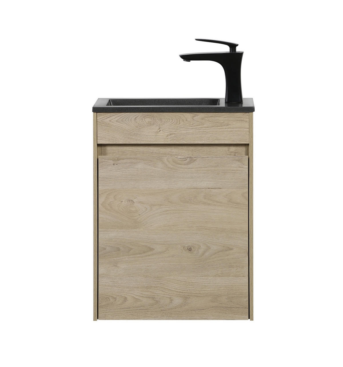 SET UMÝVADLA S SKRINKOU Sinta 2 diely gaštanový dub / Schwarzes Waschbecken - 40 x 22 x 54 cm - farba duba, drevo (40/54/22cm) - Badplaats