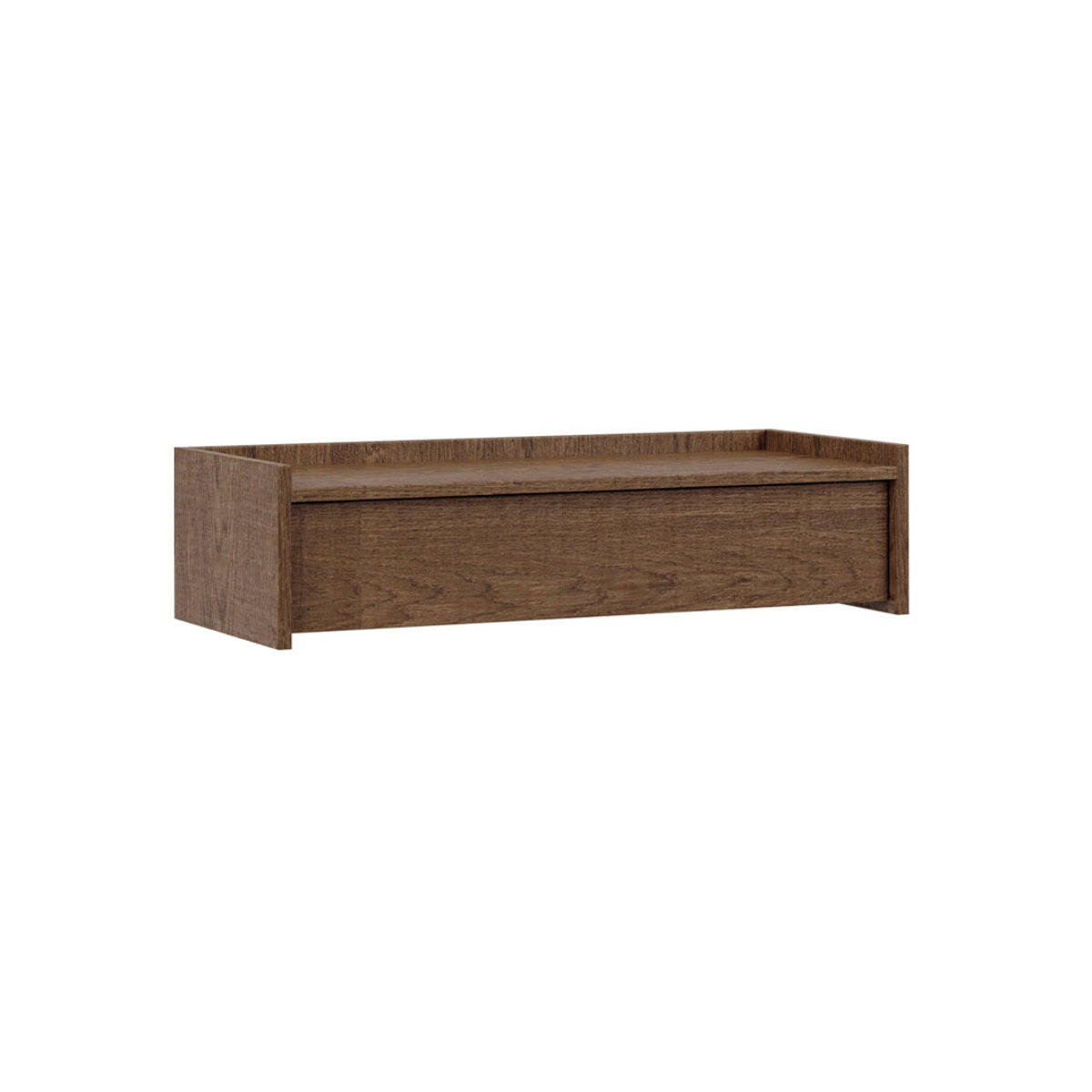 KONSOLE Japandi Dunkles Holz - Braun, Holzwerkstoff (80/21.5/34cm) - Petits-meubles