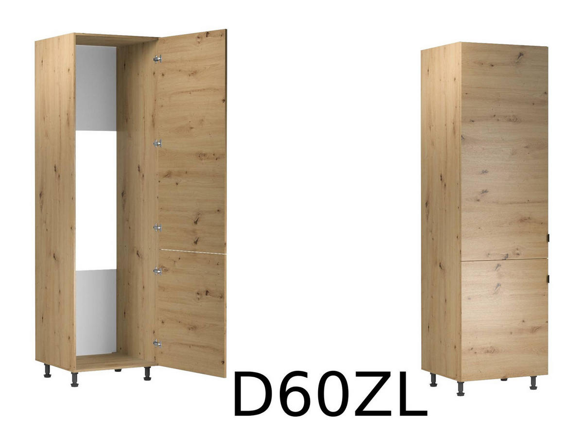 KÜCHENZEILE 360 cm - Langen KL3-M360 in Artisan Eiche - Schwarz/Eiche Artisan, Holz (360/248/58cm)