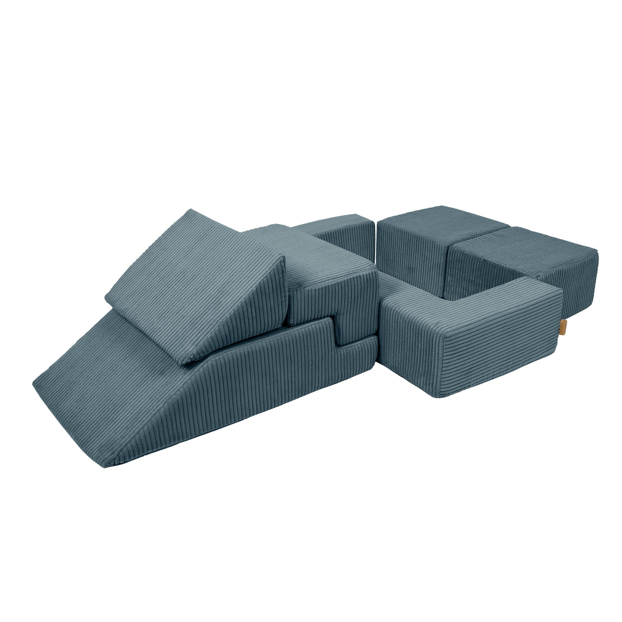 KINDERSOFA, Modulares Sofa für Kinder, Aesthetic, Türkis - Türkis, Textil (35/100/40cm) - MeowBaby