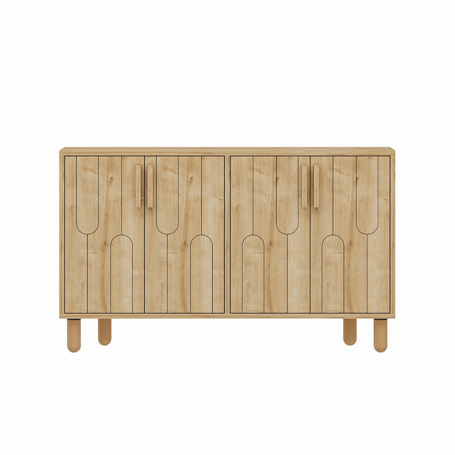 SIDEBOARD Vinci aus Holz Länge 120 cm - Braun, Holzwerkstoff (120/29/73cm) - Concept Usine