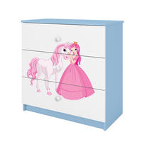 KOMMODE Babydreams Prinzessin Pferd 81/81/41 - Blau, Holzwerkstoff (81/81/41cm) - RAUMHIRSCH FURNITURE
