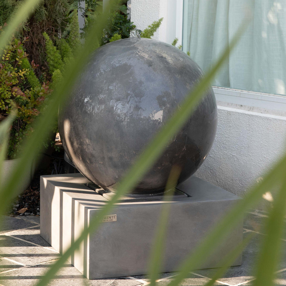 GARTENBRUNNEN Amrita 60 x 60 x 81.5 cm - Grau, Naturmaterialien (60/60/81.5cm) - Elementi