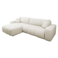 ECKSOFA Furyn Maxi - Creme/Schwarz, Holz/Kunststoff (274/145cm) - MIRJAN24