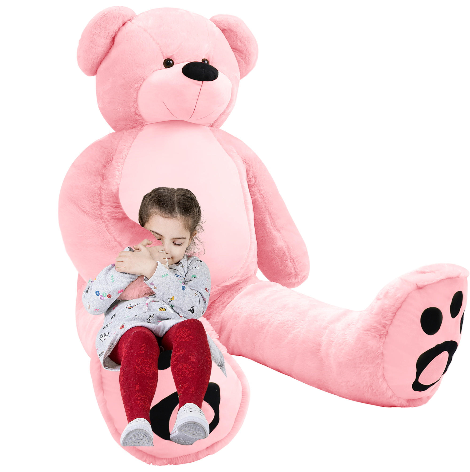 PLÜSCHTIER Riesen Teddy XXL Rosa 183cm - Pink, Textil (60/50cm) - Vercart