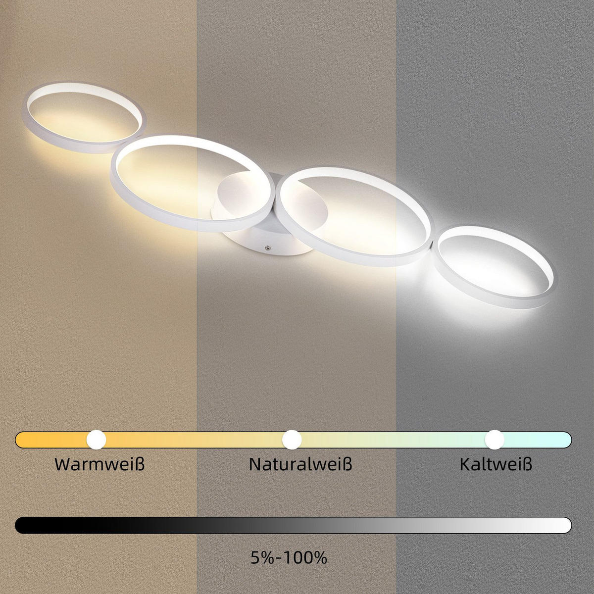 LED-DECKENLEUCHTE Maltby 100/35.5/5.8 cm - Weiß, Metall (35.5/100/5.8cm) - Nettlife