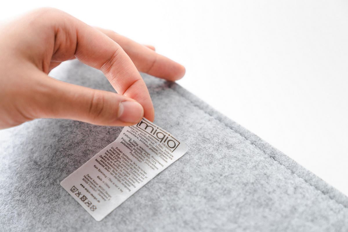 SITZKISSEN mit Antirutschnoppen 4er-Set - Hellgrau, Textil (40/40/2cm) - Miqio Design