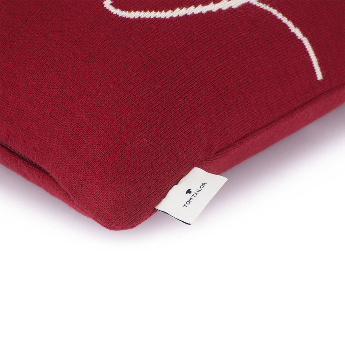 ZIERKISSENHÜLLE WEIHNACHTSKISSEN - Weinrot, Textil (40/40cm) - Tom Tailor