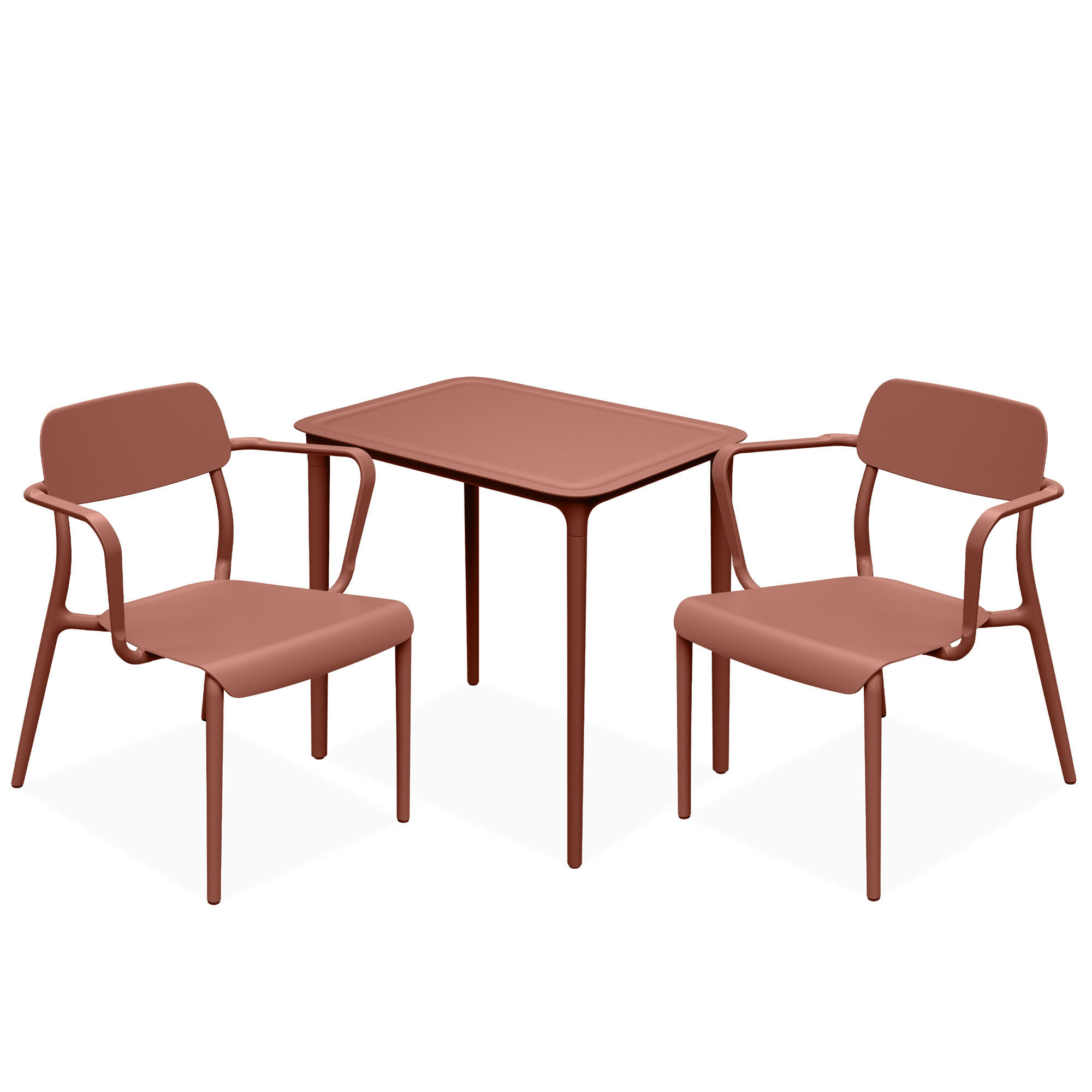 GARTENMÖBEL-SET GALIO, 3-tlg - Orange, Kunststoff - KONSIMO®