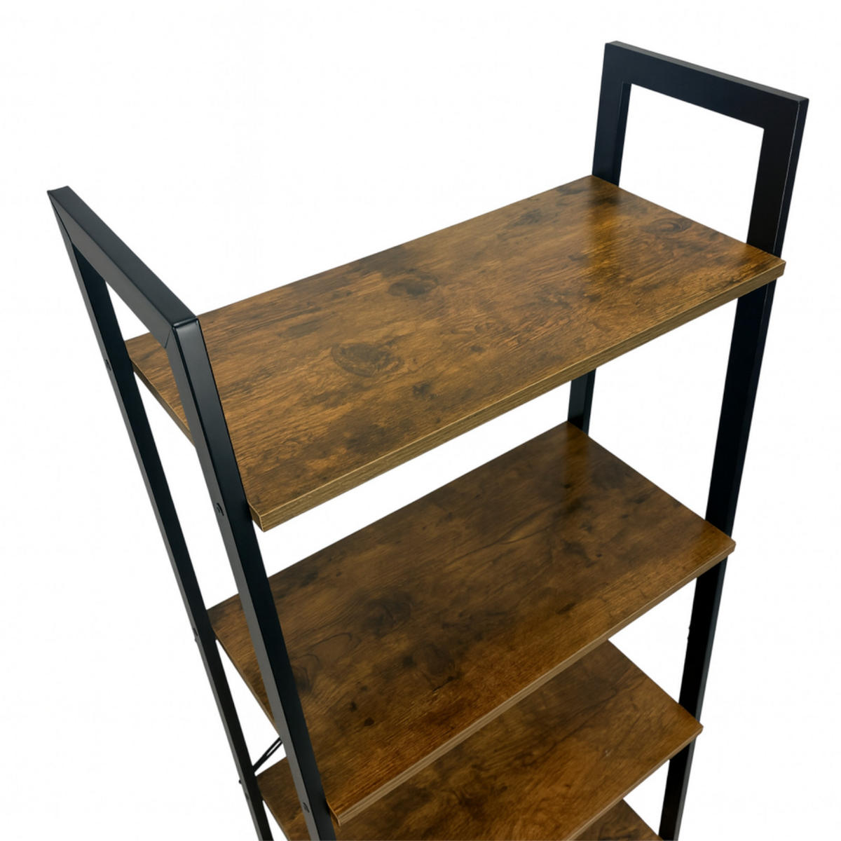 REGAL Metall Holzoptik Dunkelbraun 4 Böden 56/34/137 cm - Dunkelbraun, Holzwerkstoff/Metall (56/137/36cm) - Begryf