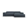 MODULARES-ECKSOFA rechts Jodie aus strukturiertem Stoff blau 3 Sitzplätze - Blau, Textil (166/224cm) - Micadoni